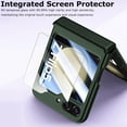 thumbnail image 3 of for Samsung Galaxy Z Flip 5 Case with Hinge Protection, Z Flip 5 Case Built in Back Screen Protector Slim Hard PC Scratch-Resistant Phone Case for Z Flip 5 Green, 3 of 11
