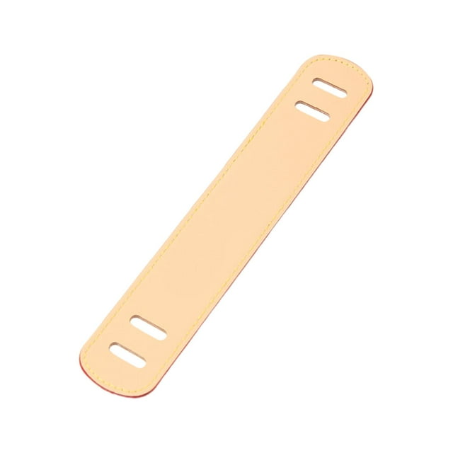 Almohadilla de cuero para correa de hombro, almohadilla ancha para asa de apoyo para mochilas, bolso de mano caqui claro S
