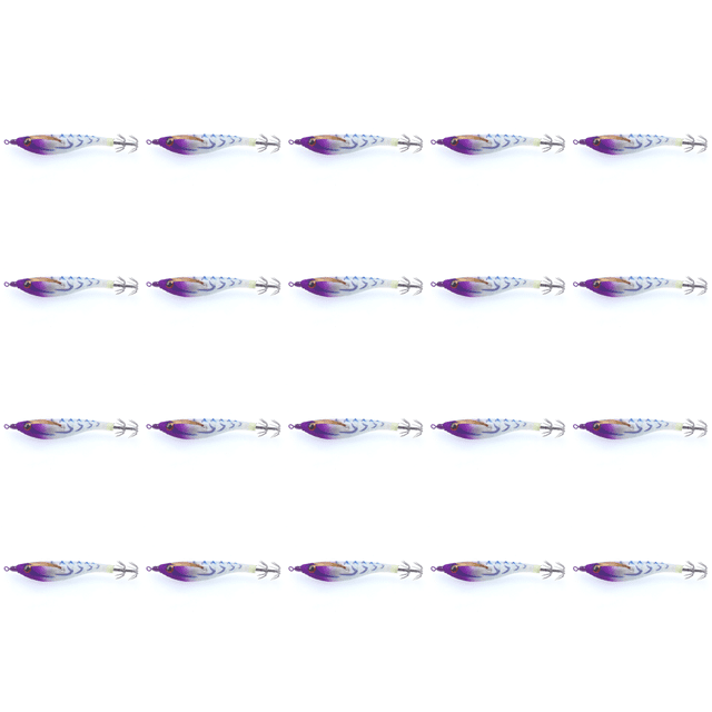 Señuelo Pesca Luminoso Anzuelos Calamar Anzuelo Artificial Cebos Jigging () Púrpura