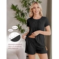 thumbnail image 5 of Ekouaer Women Maternity Nursing Set 2 PCS Postpartum Pajamas Breastfeeding Labor Delivery Pregnancy Pjs, 5 of 6