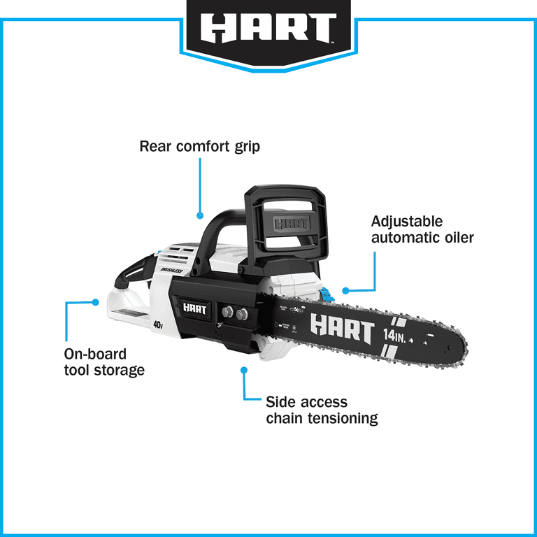 HART 20-Volt 12-Inch Cordless Chainsaw (1) 20-Volt 4.0Ah Lithium-Ion  Battery 
