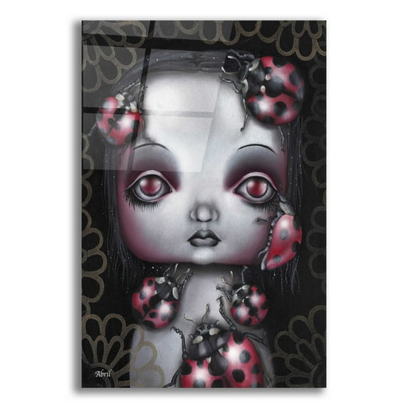 Epic Art 'Ladybug Girl' by Abril Andrade, Acrylic Glass Wall Art, 12"x16"