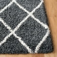 thumbnail image 3 of SAFAVIEH Hudson Shag Jackson Trellis Runner Rug, Dark Grey/Ivory, 2'3" x 8', 3 of 8