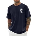 thumbnail image 1 of Chemises pour Hommes, Hommes Imprimé Col Rond Décontracté Mode Manches Courtes Blouses Col Rond Chemises, 1 of 4