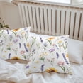 thumbnail image 7 of Waterproof Throw Pillow Covers Set of 2, 24x24 Inch Spring Wildflowers Decorative Pillowcases Outdoor Pillow Slip Cushion Covers Set for Couch Tent Watercolor Botanical Floral, 7 of 7
