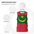 thumbnail image 4 of Mauritania Flag Men Basketball Sports Jersey Running Fitness Multifunction Sleeveless tshirt Exclusive Custom Name Nunber, 4 of 9