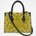 thumbnail image 2 of Paisley Bandana Pattern Yellow Cross Body Bags For Women Small Leather Female Handbags Fashion Top-Handle Totes, 2 of 4