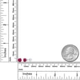 thumbnail image 6 of Gem Stone King 14K White Gold Red Ruby Women Stud Earrings with Comfort Back (1.10 Cttw, Gemstone Birthstone, Round 5MM), 6 of 6
