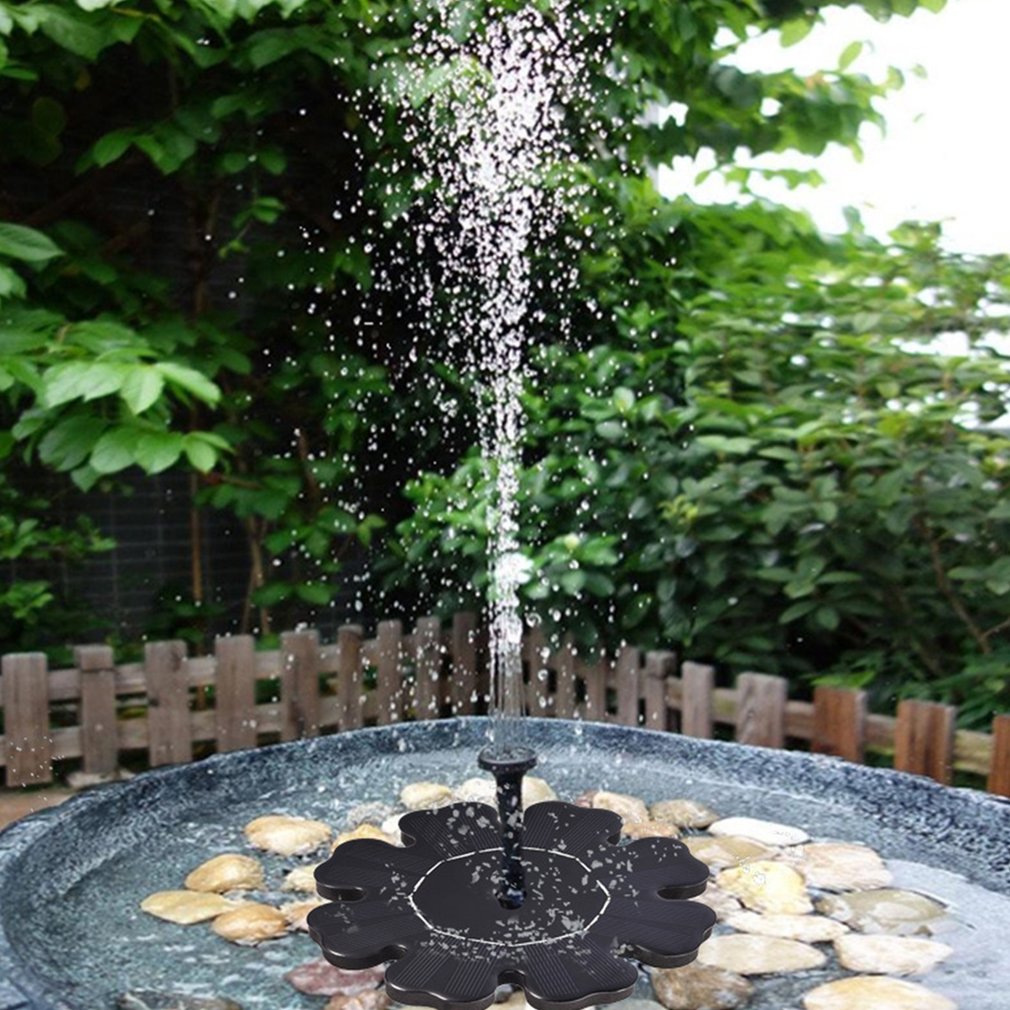Flower Shaped Solar Powered Fountain Pump For Garden Pool Watering Submersible Floating Panel Water Pump With 4 Nozzles Walmart Canada