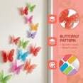 thumbnail image 2 of Unique Bargains 90 PCS Butterfly Wall Decals for Home Decoration Purple Pink 3.1" x 2.6", 2 of 5