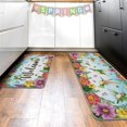 thumbnail image 6 of Welcome Spring Summer Flower Kitchen Rugs Set of 2, Hummingbird Floral Morning Glory Daffodil Hyacinth Kitchen Mats Decor, Eucalyptus Leaves Floor Door Mat Home Decoration -17x29 and 17x47 Inch, 6 of 6