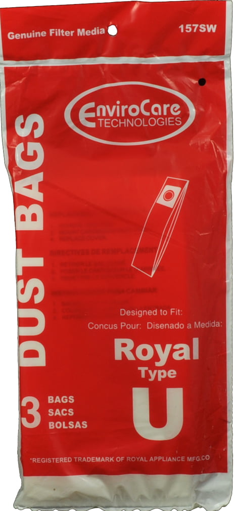 3 Royal/Dirt Devil Micro Clean Style U Upright Vacuum Bags 
