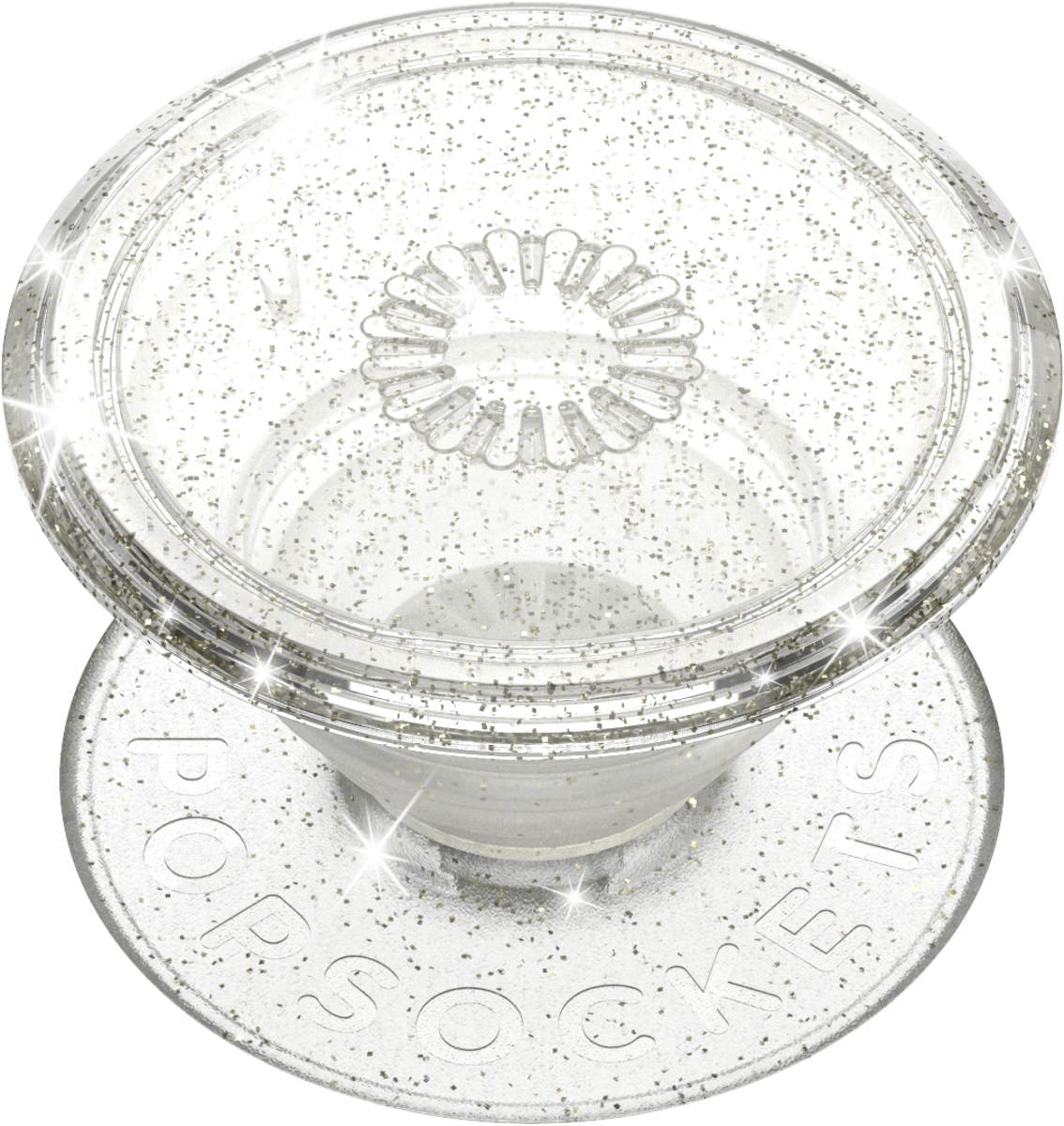 PopSockets PopGrip Sparkle Clear Swappable Phone Grip