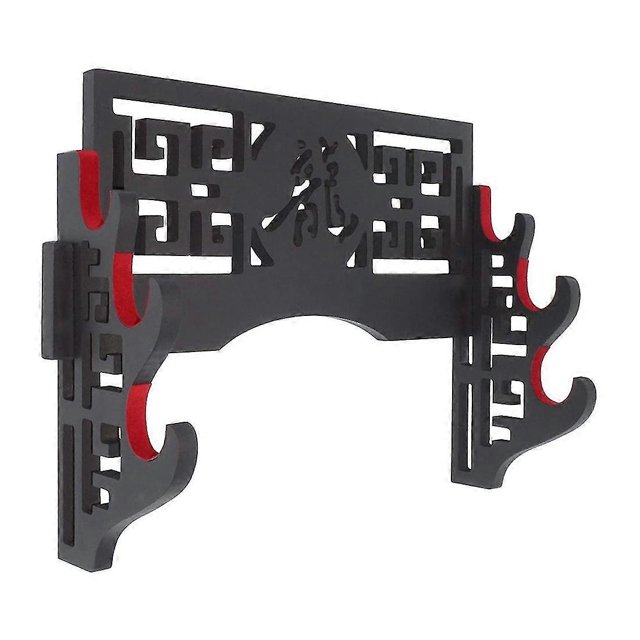 Velvet Protect Sword Wall Mount Sword Holder Display Stand with Felt Strips for Katana Wakizashi (3