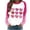 Pink3, variant on Women's Valentine's Day Heart Print Long Sleeve Blouse, Casual Loose Fit Comfortable Tops, All Season Soft Polyester Shirt