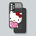 thumbnail image 1 of Cute Hello kitty Phone Case For Samsung S23 S22 S21 S20 FE S10 S9 S8 Plus Ultra Pro 5G Frosted Translucent Matter Cover LXY, 1 of 7