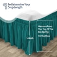 thumbnail image 3 of SGI Bedding 14 Inch Wrap Around Bedskirt | Microfiber Wrap Around Bed Skirt | Fade-Resistant, Wrinkle-free, Anti-static, Decorative, Extra Storage Space, Clutter-Free | Alberta King, Teal, 3 of 8