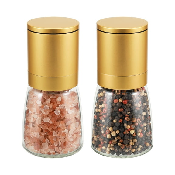 Vucchini Salt and Pepper Grinder Set of 2 - Adjustable Ceramic Himalayan Salt and Pepper Mill