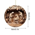 thumbnail image 3 of onlyliua ¡ ¡Promoción de Temporada! Adorno Navideño de Acrílico con Colgante Bautismal para Decoración de Pared Navideña, 3 of 5