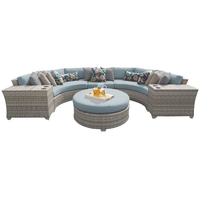 Fairmont Ensemble de Meubles de Patio en Osier Extérieur 6 Pcs 06c