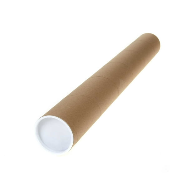 Tubeequeen Kraft Mailing Tubes with End Caps Art Shipping Tubes 1.5