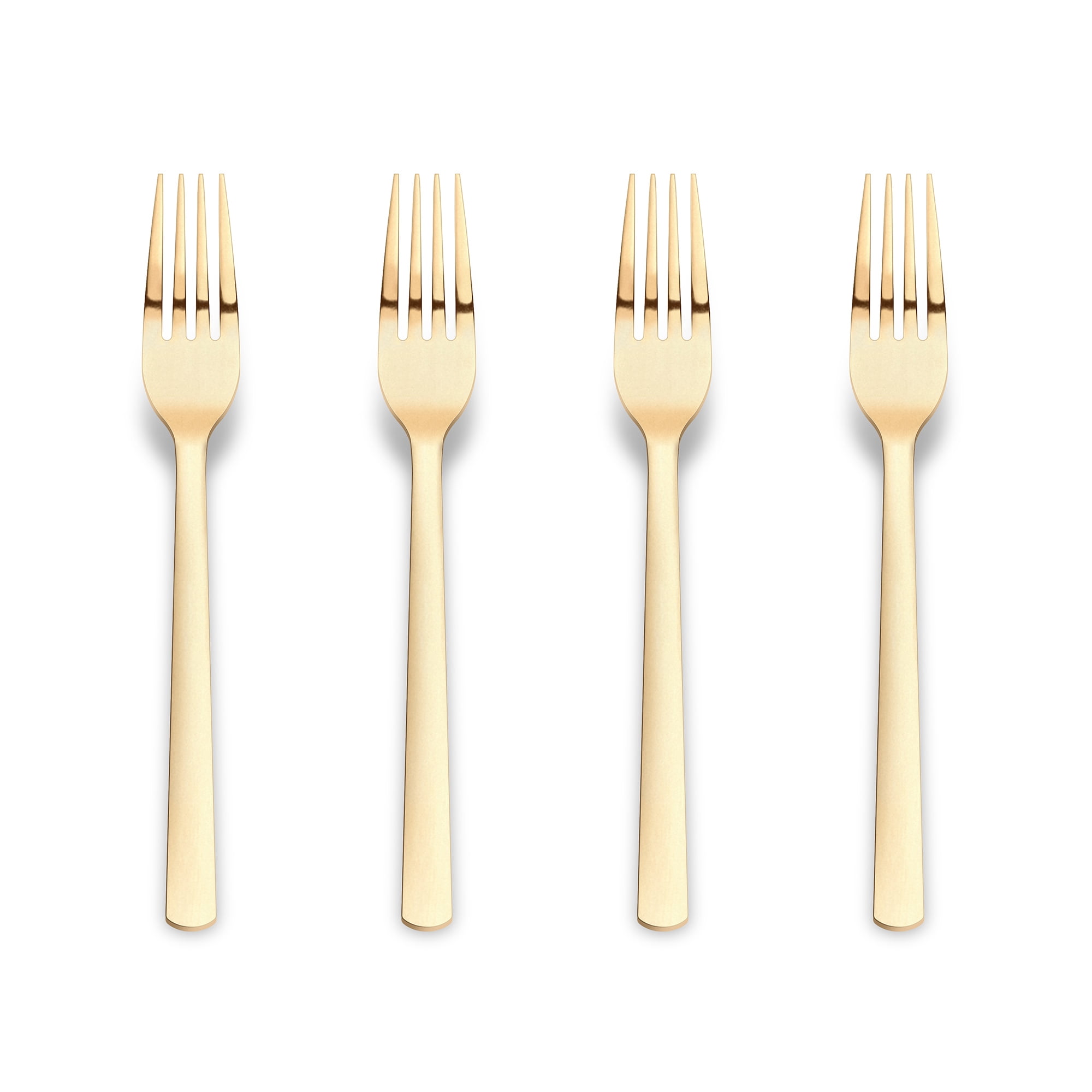Mainstays Delandra 4Piece Stainless Steel Dinner Forks, Gold