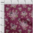 thumbnail image 2 of oneOone Silk Tabby Maroon Fabric Florals Craft Projects Decor Fabric Printed By The Yard 42 Inch Wide, 2 of 4