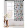 thumbnail image 3 of Sheer Curtains 72 Inches Long, Spring Red Floral Semi Sheer Curtains Light Filtering Window Treatment, Daiy Birds Farmhouse Blue Botanical Privacy Voile Drapes for Living Room Bedroom 52x72 Inch, 3 of 7