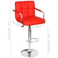 thumbnail image 4 of vidaXL Bar Stools 2 pcs Red Faux Leather, 4 of 5