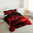 thumbnail image 4 of Feelyou Neon Race Car Bedding Comforter Set for Kid, Fashion Automobile Twin Comforter Sets, Red Racing Horse Animal Reversible Bedding Set, Luxury Bedroom Decor, 2-Piece, 4 of 9