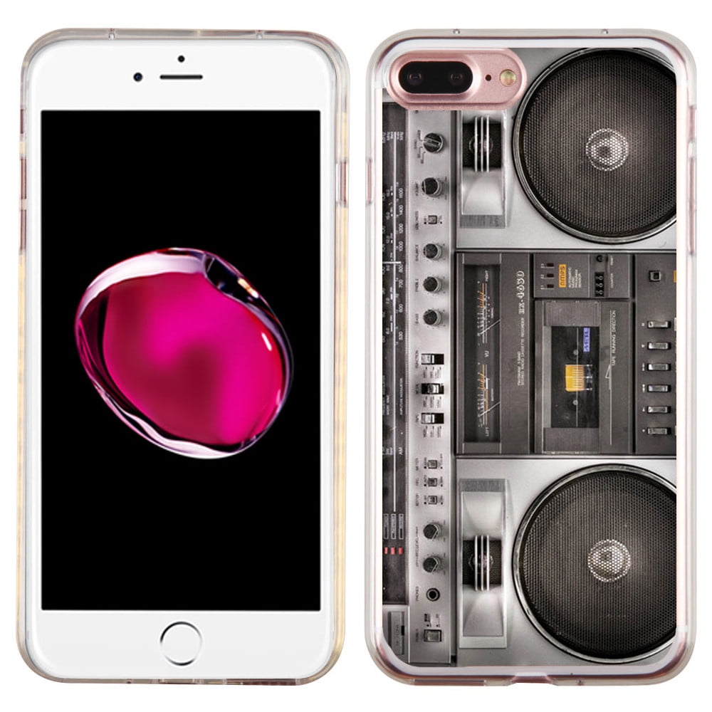 Slim-Fit Case for Apple iPhone 8 PLUS / 7 PLUS, OneToughShield ® Premium TPU Gel Protector Phone Case - Boombox