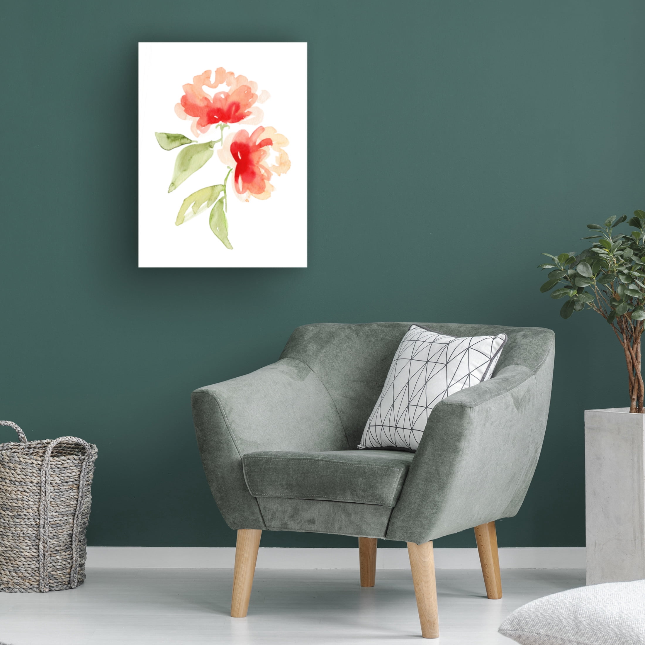 Trademark Fine Art Rosana Laiz Blursbyai Kailey coral Canvas Wall Art