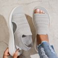 thumbnail image 2 of Rokment Womens Orthopedic Walking Sandals with Arch Support Lightweight Comfortable Elastic Mesh Open Toe Memory Foam Slip on Workout Sneakers Summer Shoes for Tennis Hiking Grey Size 9.5, 2 of 5