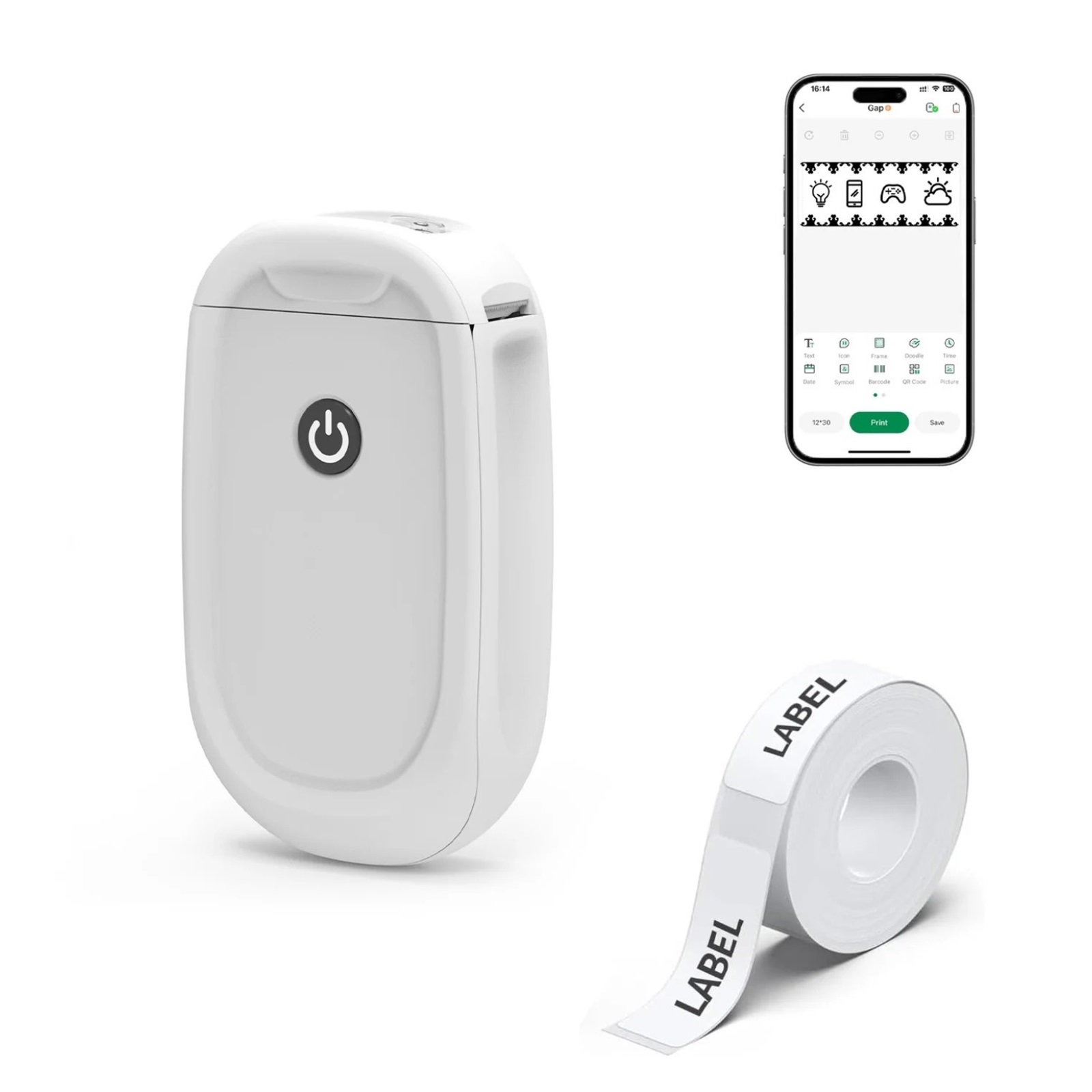 Portable Pocket Thermal Printer Mini Wireless Bluetooth Label Maker Inkless Printer for Birthday