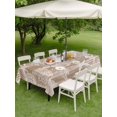 thumbnail image 4 of Outdoor Tablecloth with Umbrella Hole for Patio/Picnic/Party/Camping, Brown Coastal Waterproof Table Cloth Rectangle Table Cover Washable, Nautical Coral Starfish Shell Seahorse Ocean (60"x 102"), 4 of 8