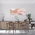 thumbnail image 3 of Pink and Gold Marbling Canvas Wall Art Watercolor Stone Marble Design Wall Decor Modern Abstract Aesthetic Poster Prints Geometry Minimalism Framed Wall Pictures 12"X16"X3 Panels, 3 of 5