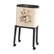 thumbnail image 5 of Cubo de basura de cocina con ruedas, moderno, con soporte elevado y tapa a presión, para reciclaje. blanco lechoso, 5 of 9