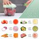 thumbnail image 3 of Manual Food Processor Vegetable Chopper, Portable Hand Pull String Garlic Mincer Onion Cutter for Veggies, Ginger, Fruits, Nuts, Herbs, etc., 900ml, Green, 3 of 5