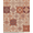 Burnt Orange Burgundy, Pattern 3, variant on Design&I 8'x10' Washable Area Rug Extra Large Skid-Resistant Low Profile Distressed Scroll Border Traditional Patterned Hippie Vintage Orange Playful for Living Room, Family