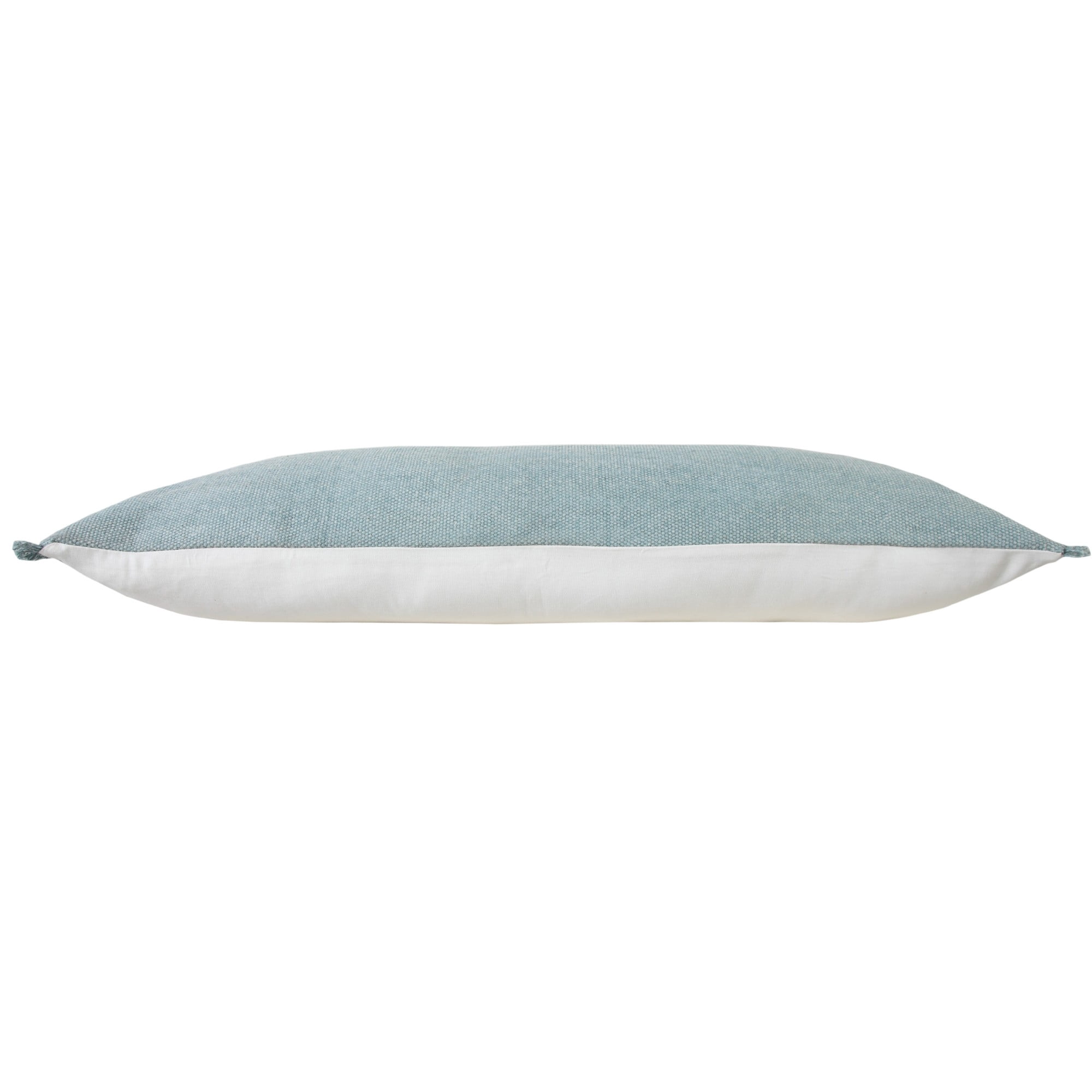 Harlow Hill Power Loomed Solid Cotton Lumbar Pillow Cover - 36" - Corydalis Blue