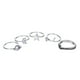 thumbnail image 1 of Vintage 5pcs Punks Stack Moon Por s Stack Band Midi Rings, 1 of 7