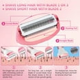 thumbnail image 4 of Hoey 4 in 1 Electric Lady Shaver,Women Razors for Shaving Cordless Painless Shaver for Women Face, Legs and Underarm, Portable Bikini Trimmer Wet & Dry Hair Removal, Cordless - Micro USB Rechargeable, 4 of 7