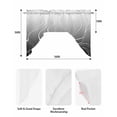 thumbnail image 5 of Black Geometric Swag Valances for Windows, Small Curtains Drapes, Modern White Stripe Abstract Distortion Art Kitchen Window Curtains Over Sink Window Treatment Valance for Bedroom/Bathroom 56"x36", 5 of 5