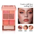 thumbnail image 2 of YiFudd 3-in-1 Highlighter Blush Eyeshadow Palette Warm Peach Glow, Multi-Use Face Makeup Compact for Travel & Daily Wear, 1 Palette, 2 of 7