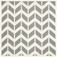 thumbnail image 6 of SAFAVIEH Cambridge Austyn Zig Zag Stripes Wool Area Rug, Dark Grey/Ivory, 4' x 6', 6 of 10