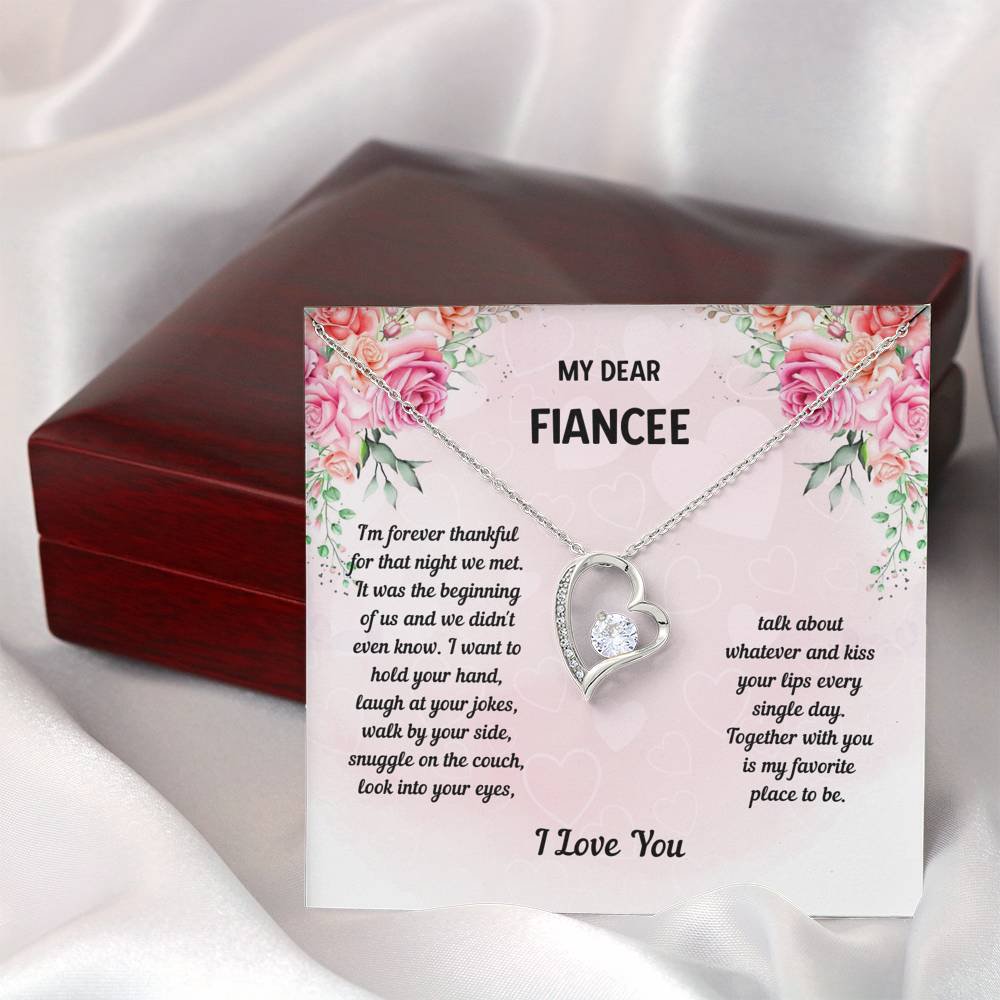 Fiance - Favorite Place Forever Love Necklace, Fiance Birthday