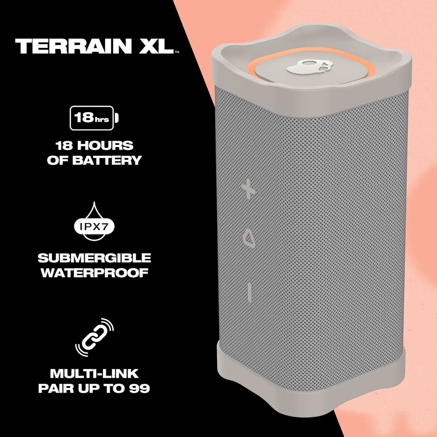 Skullcandy Terrain XL Waterproof Portable Bluetooth Speaker (Bone)