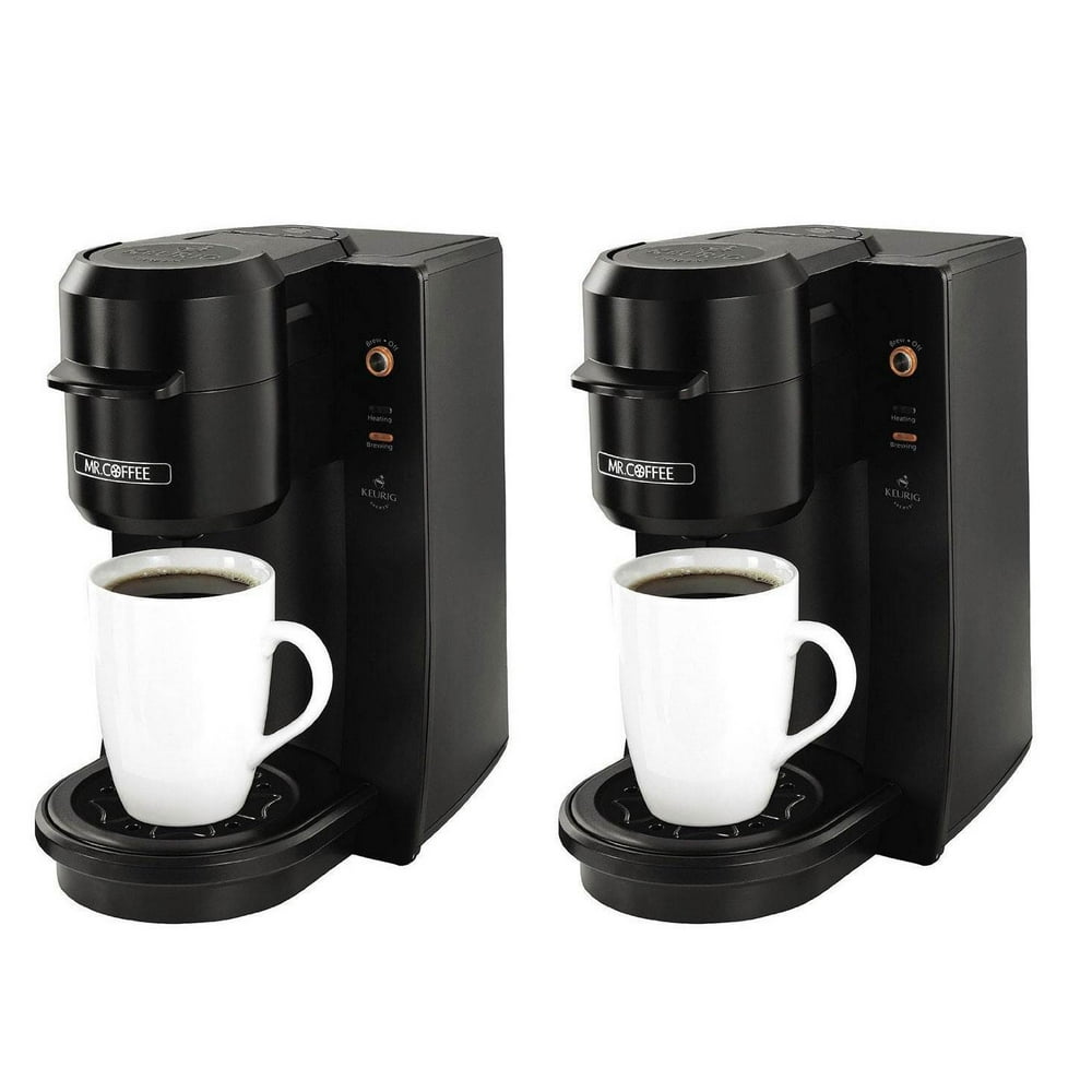 Mr. Coffee Single Serve 9.3 Ounce Black Coffee Maker Brewer Machine (2
