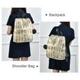 thumbnail image 4 of FORMRS Women's Travel Backpack Purse Anti-Theft Hidden Pockets Casual Shoulder Bag, Beige Wildflowers, 4 of 7