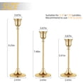 thumbnail image 2 of Portavelas BEZURA Vintage Brass para velas cónicas, 2 of 8
